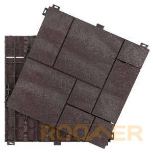 Декоративне покриття для підлоги Mosaic, рифлене, 30х30см, коричневий, уп.6 шт.