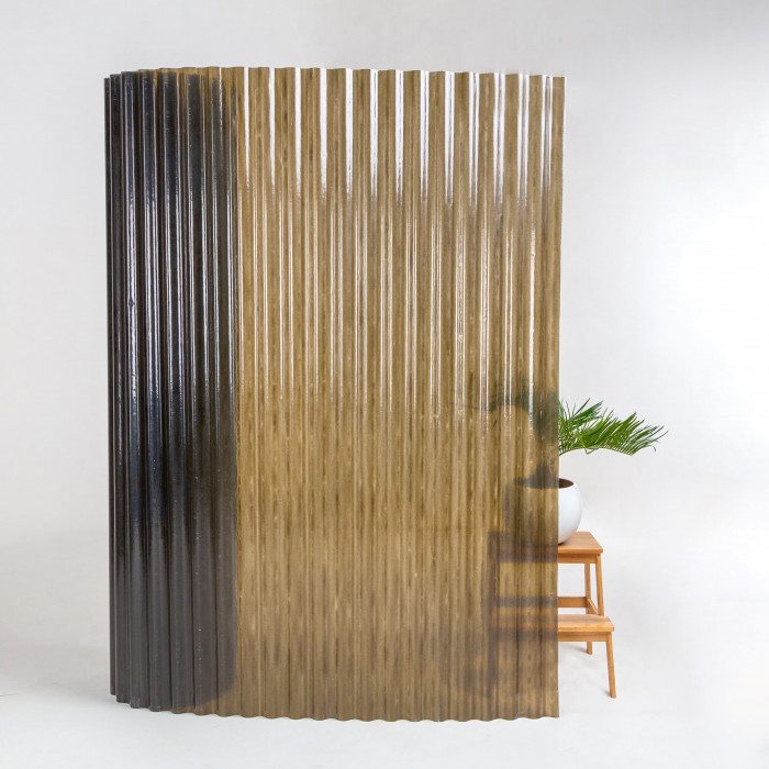 Рулонний армований шифер гофрований  посилений бронза, 1200г/м2