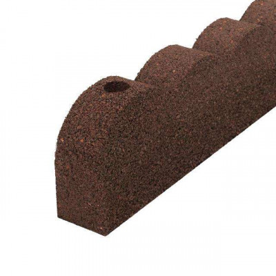 Декоративний бордюр для саду, 10х4х120 см, теракотовий, &quot;зубці&quot;!