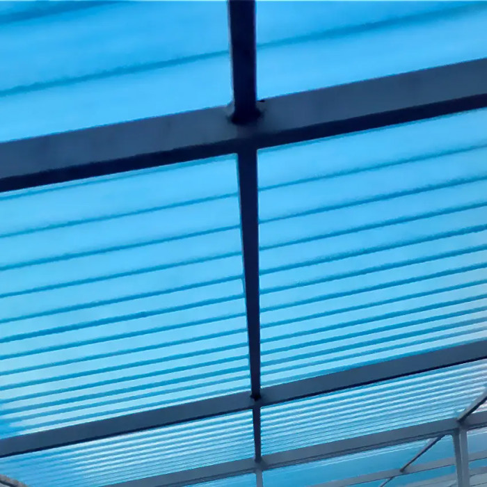 Рулонний армований шифер гофрований синій, 800г/м2