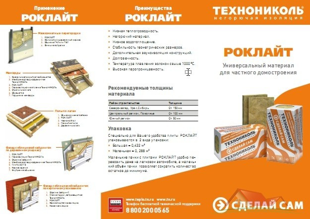 Утеплювач РОКЛАЙТ / ULTRAWOOL LIGHT 30 50мм