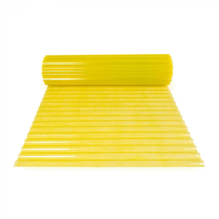 Рулонний армований шифер гофрований жовтий, 800г/м2