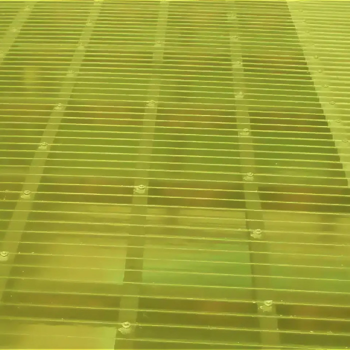 Рулонний армований шифер гофрований жовтий, 800г/м2