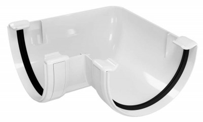 Кут ринви Regenau 90° 125 білий