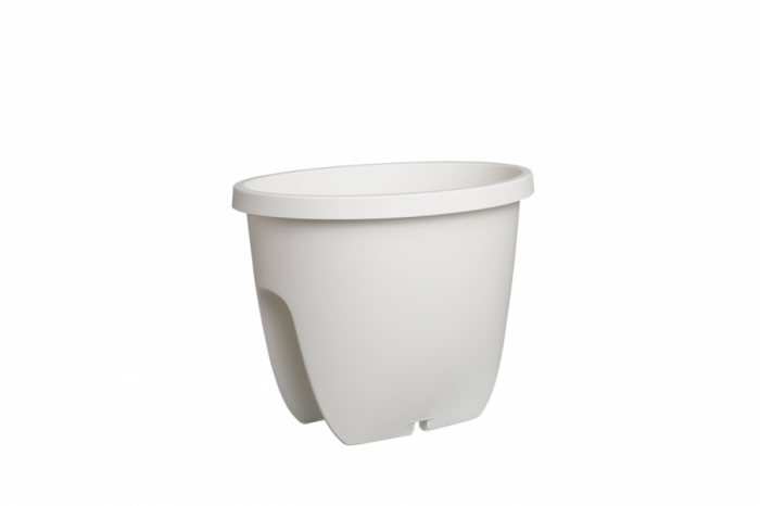 Кашпо для балконов Plastkon "Balconia OVI" 30 см, белый