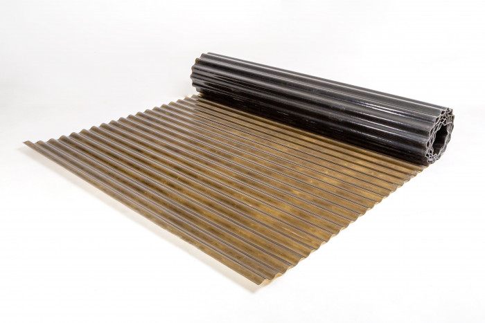 Рулонний армований шифер гофрований посилений посилений прозорий, 1200г/м2