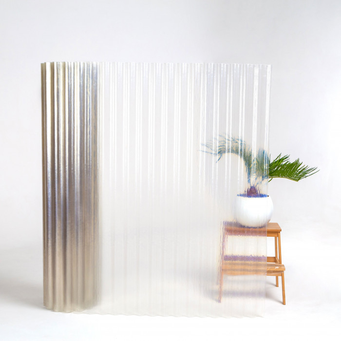 Рулонний армований шифер гофрований посилений посилений прозорий, 1200г/м2