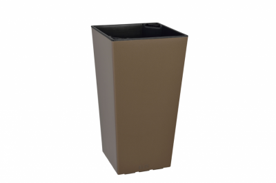 Кашпо Plastkon &quot;ELISE&quot; 30х30х58 см, глянцевий, сіро-коричневий