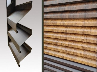 Slats for parkan blinds, wood 3D