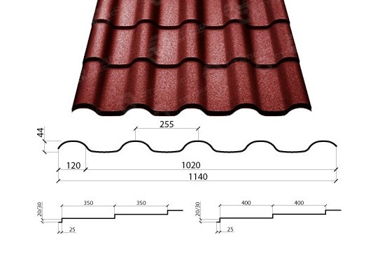 Металочерепиця "Альпіна" 