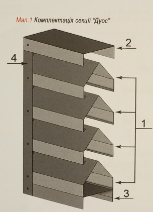 Паркан-Жалюзі ДУОС готова секція
