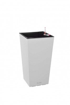 Квітник із системою автополиву ELISE 20 см, білий, матовий