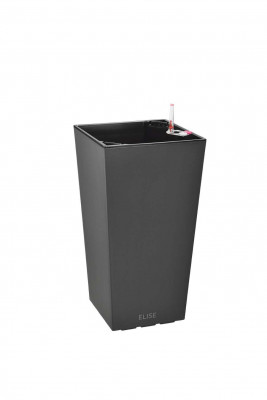 Квітник із системою автополиву ELISE 25 см, антрацит, матовий