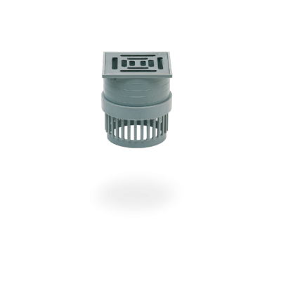 Терасна насадка SitaCompact з дренажним кільцем, з решіткою з нержавіючої сталі 100 x 100 мм. Висота 65-105 мм.