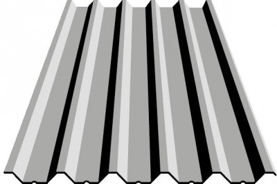 Профнастил ТП-10 Алюмоцинк Al-Zn 0,45мм (1205/1150мм)