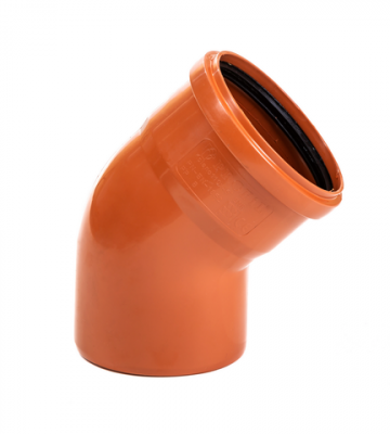 Коліно ПВХ Profil зовн.канал. 110/45° SN 8