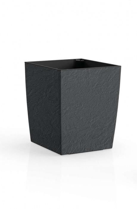 Цветник Plastkon ELIOT Stone 25x25 см антрацит
