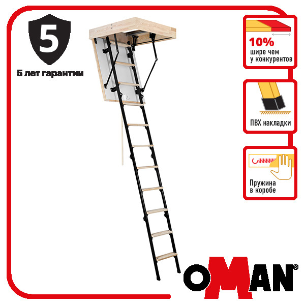 Чердачная лестница Oman Mini Termo (100x60) H265