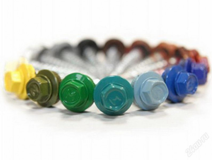 Саморіз покрівельний по дереву 4,8*35мм RAL (250шт)