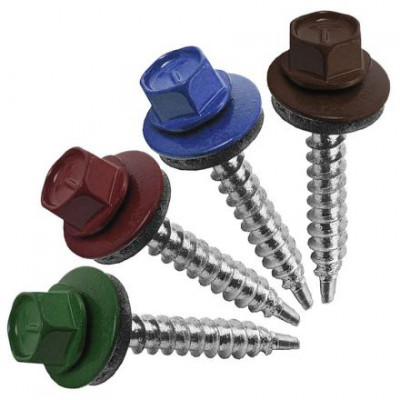 Саморіз покрівельний по дереву 4,8*35мм RAL (250шт)