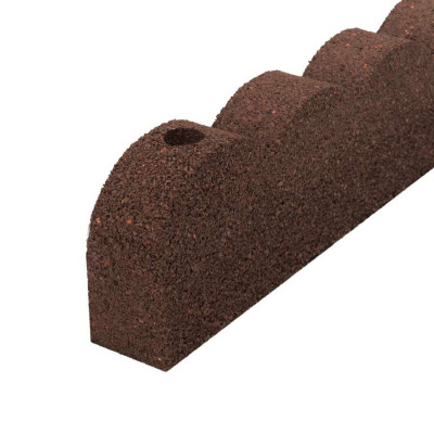 Декоративний бордюр для саду, 10х5х120 см, теракотовий, &quot;зубці&quot;