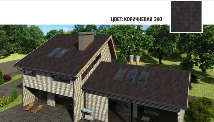 Бітумна черепиця АКВАІЗОЛ Акцент  МЕХІКО - гарантія 25 років 