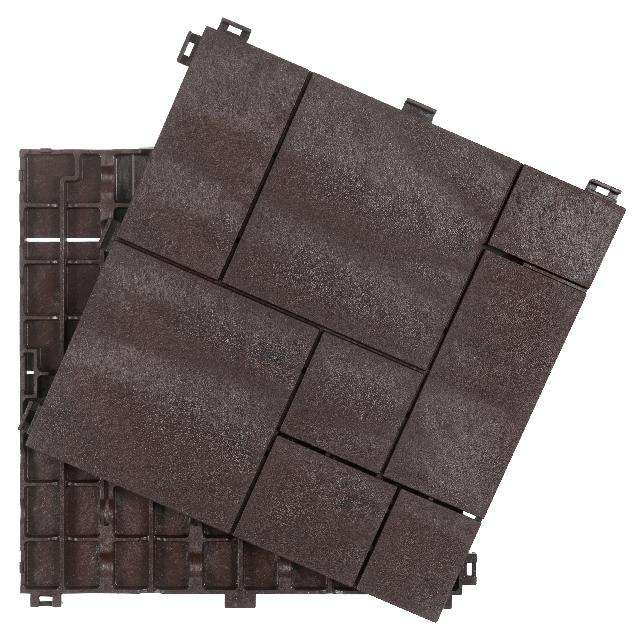 Декоративное покрытие для пола Mosaic, рифлёное, 30х30см, коричневый, уп.6 шт.