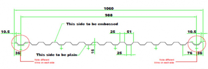 Рифлений полікарбонат Marlon CS - 0,8 мм прозорий, бронза