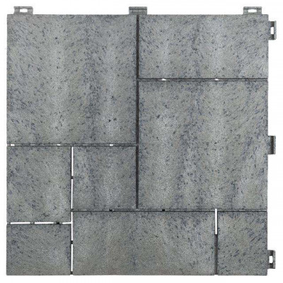 Декоративне покриття для підлоги Mosaic, рифлене, 30х30см, світло-сірий, уп.6 шт.