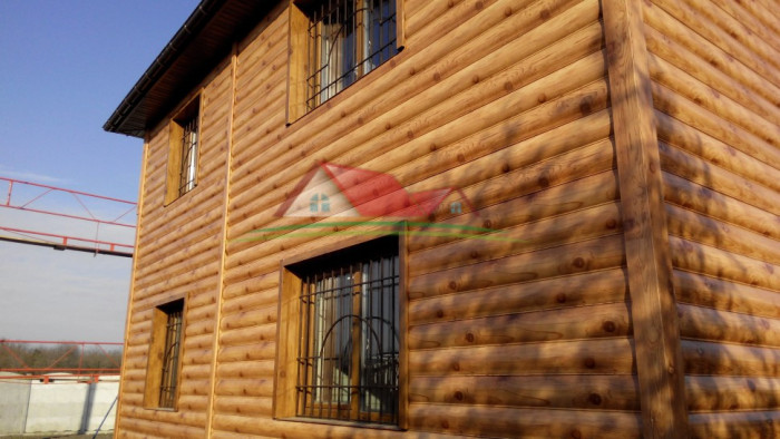 Металевий Сайдинг Блок-Хаус, ЄвроБрус 3D дерево (дуб венге, вишня, дуб, золотий дуб, сосна, вільха)