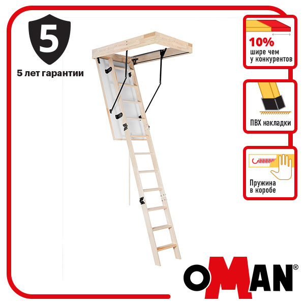 Чердачная лестница Oman Termo S (120x60) H280