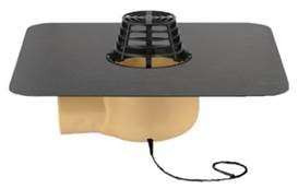 Покрівельна воронка з поліуретану SitaTrendy кутова з ПВХ-фартухом і системою обігріву (діаметр 110 мм)