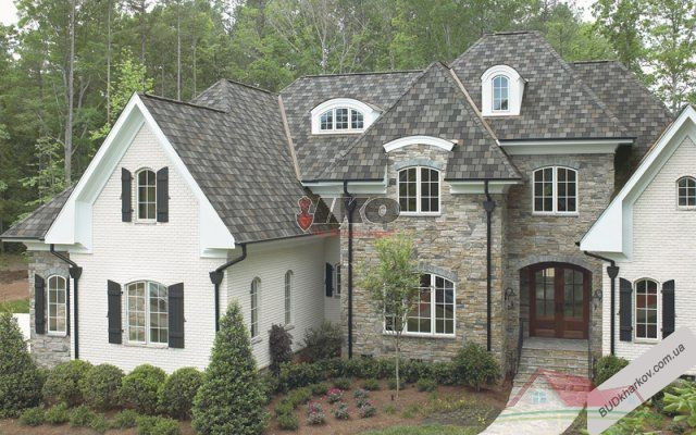 Бітумна черепиця архітектурного стилю IKO Crowne Slate (Канада)