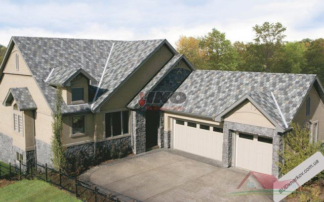 Бітумна черепиця архітектурного стилю IKO Crowne Slate (Канада)