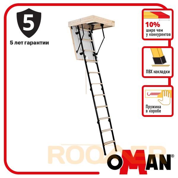Чердачная лестница Oman Mini Termo (90x70) H265