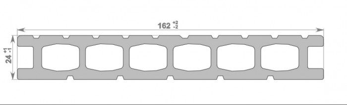 Терасна дошка HOLZDORF Classic 162х24х2400 мм
