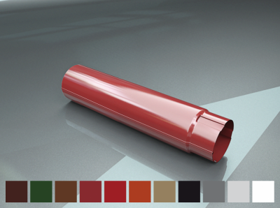 Труба 125/90 чорна 1 м.