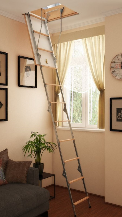 ЧЕРДАЧНАЯ ЛЕСТНИЦА CHERDAK  COMFORT  METAL Mini (h265)  