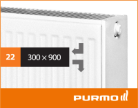 Сталевий радіатор PURMO Compact 22 300x 900