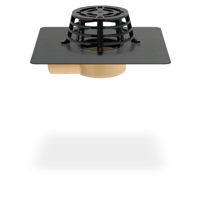 Балконна/терасна воронка з поліуретану Sita Compact кутова з ПВХ-фартухом (діаметр 50 мм).