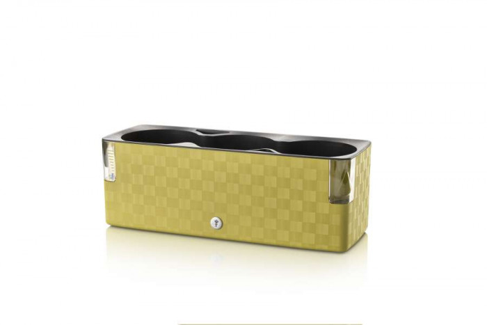 Кашпо с системой автополива Plastkon "Flower Lover" Cobble Trio 40x14x14 см, светло-зелёный
