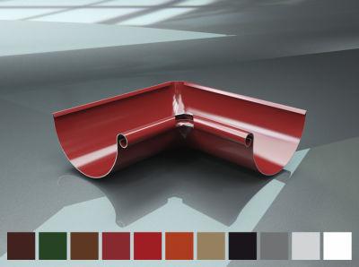 Кут ринви внутрішній 125/90 коричневий 90°