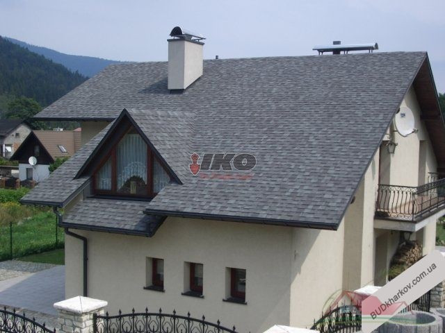 Ламінована бітумна черепиця IKO Cambridge (Канада)