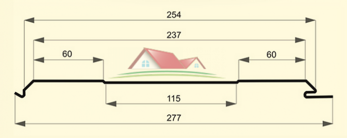 Металлический сайдинг "Доска" (металлик, матовое и глянцевое покрытие, Printech)