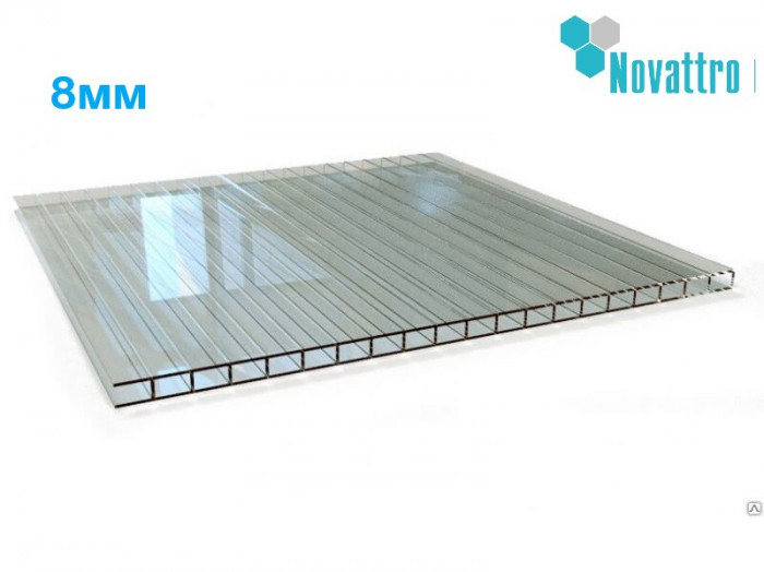 Стільниковий полікарбонат OSCAR 8мм, Прозорий