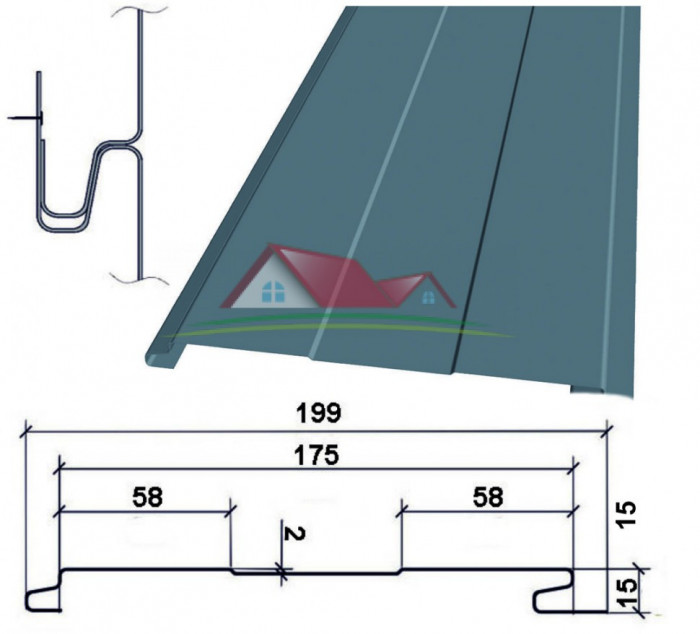 Металлический сайдинг "Корабельная доска", "Доска", "Доска бесшовная", "Вертикальная доска с микроребром"