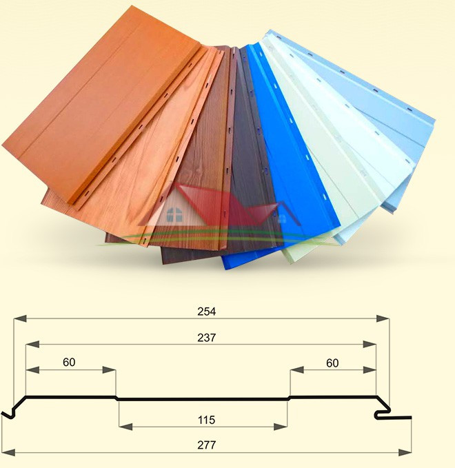 Металлический сайдинг "Корабельная доска", "Доска", "Доска бесшовная", "Вертикальная доска с микроребром"