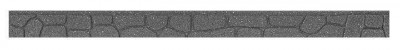Декоративний бордюр для саду, 9х2х120 см, сірий, &quot;каміння&quot;