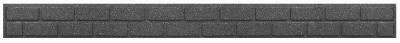 Декоративний бордюр для саду, 9х2х120 см, сірий, &quot;цегла&quot;