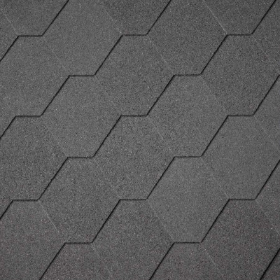 Бітумна черепиця Superglass Hex (01) Black - Бітумна черепиця Superglass Hex (01) Black